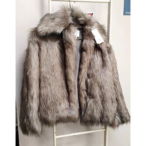 VINCE WOMENS FAUX FUR JACKET SIZE XS NWT